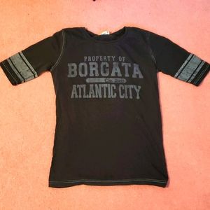 Black vintage New Jersey atlantic city t shirt top